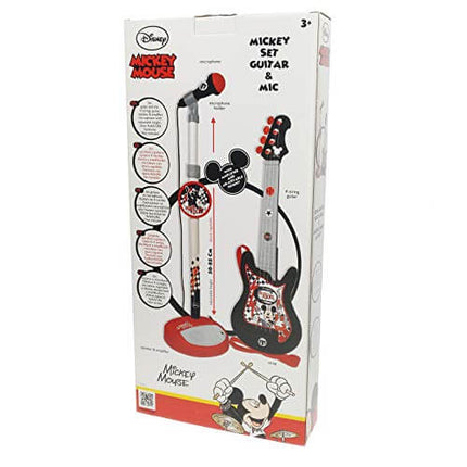 Disney Mickey Mouse Kindermikrofon mit Ständer und Gitarren 